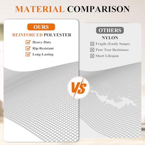 MAGZO Magnetic Screen Door, Fits Door Size 32'' x 80''(Mesh Size 34'' x 81''), Left Right Offset Opening, Scratch-Proof Polyester, Pet Friendly, Keep Annoying Creatures Out, Keep Open Straps, Grey - Image 5