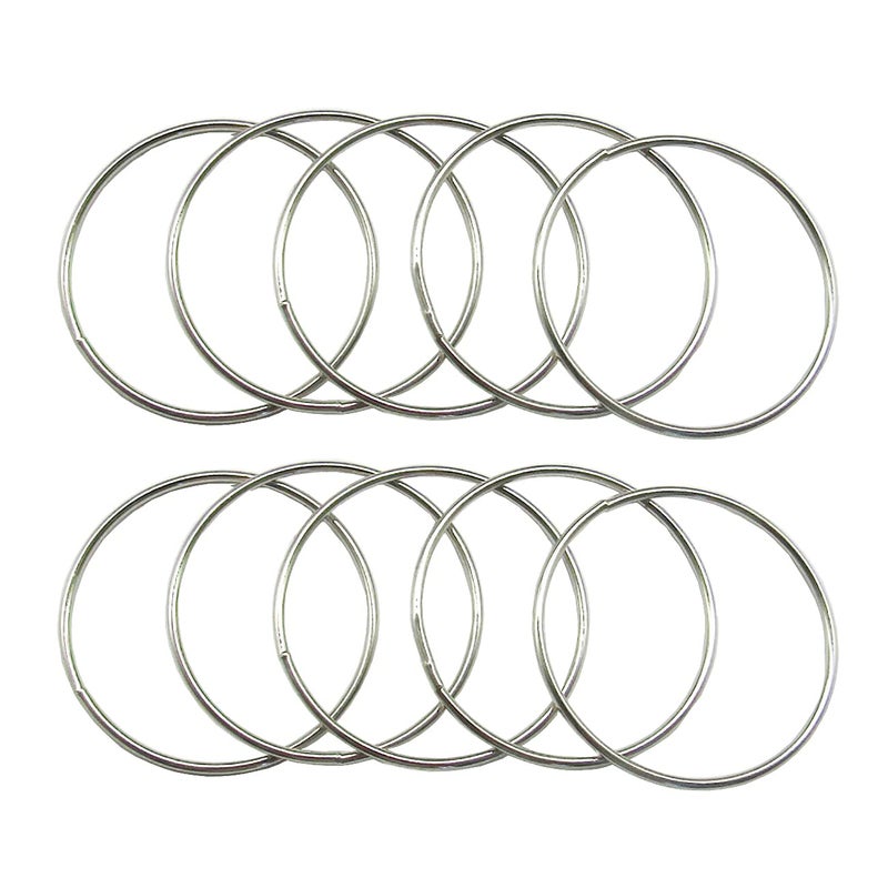 PEPRMROE PEPRMROE 12 Pcs 3 Inch Silver Metal Rings Hoops Macrame Ring for Dream Catchers and Crafts Silver 3inch