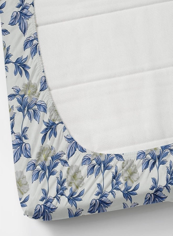 VOMZER 320 TC Cotton Feel All Around Elastic Fitted Bedsheets King Size, Premium Fitted Bedsheets King Size for Double Bed with 2 Pillow Covers, Size- 78” x 72” - Image 3