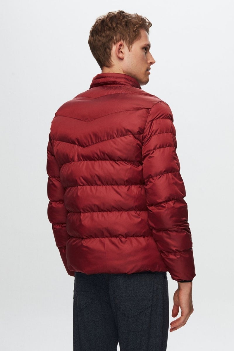 D'S DAMAT Slim Fit Claret Red Windproof Fiber Filled Jacket 1HF07ORT01940  - Image 3