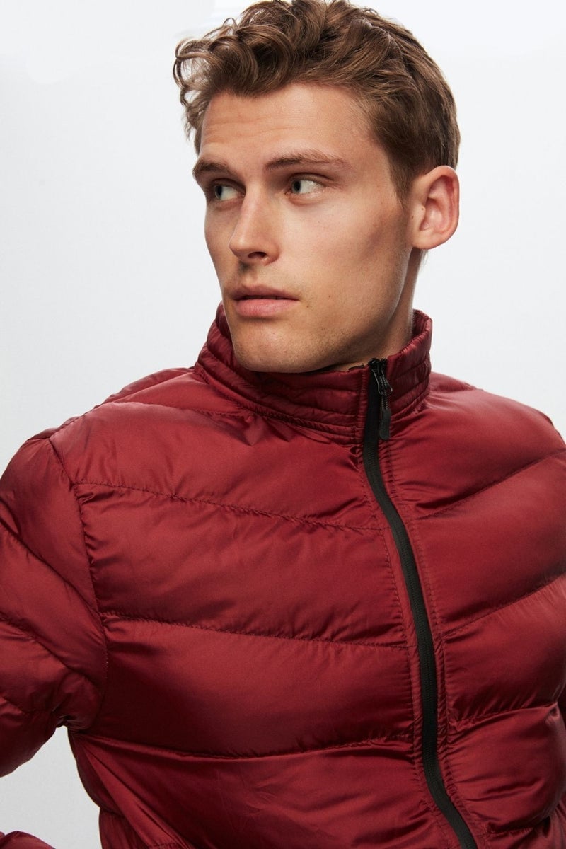D'S DAMAT Slim Fit Claret Red Windproof Fiber Filled Jacket 1HF07ORT01940  - Image 2