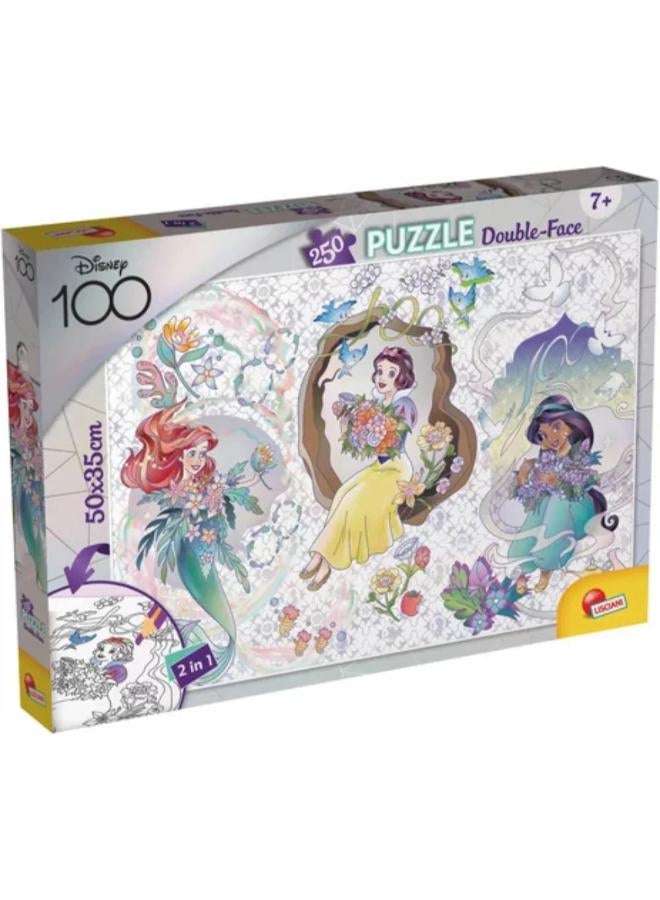 Lisciani Princess Double-Face Puzzle – 250 Pieces (Disney 100 Edition) - Image 1