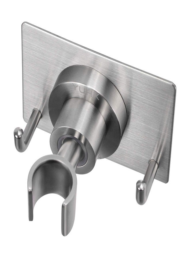 YUHX Shower Head Holder All Metal Strong Adhesive and Drilling Screws Two Installation Methods, Adjustable Handheld Shower Head Mount,Stainless Steel Hand held Showerhead Wand bracket - Image 1