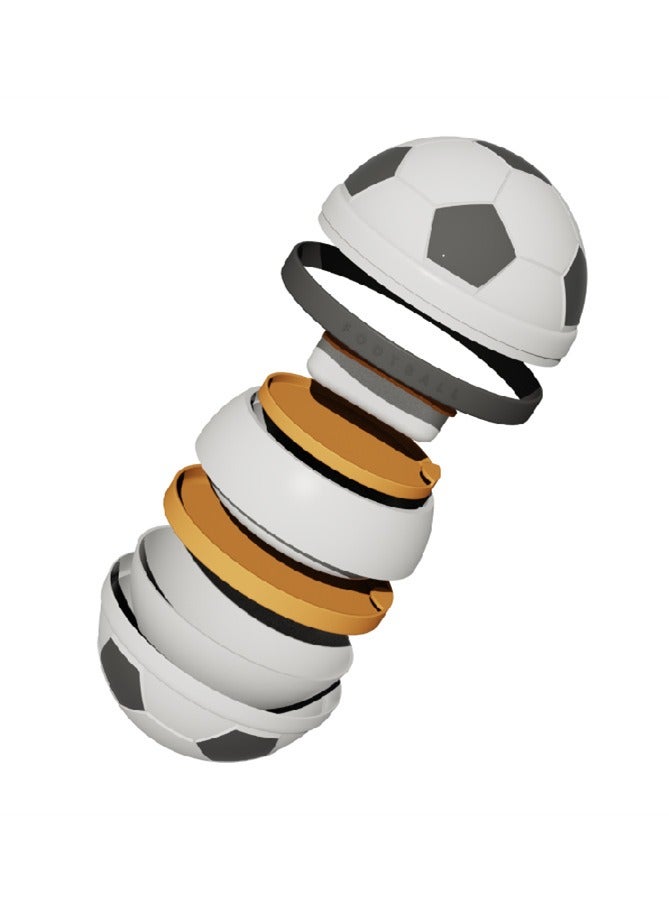 general Outdoor soccer-shaped lunch box large capacity divided bento box children's cartoon bento box - Image 3