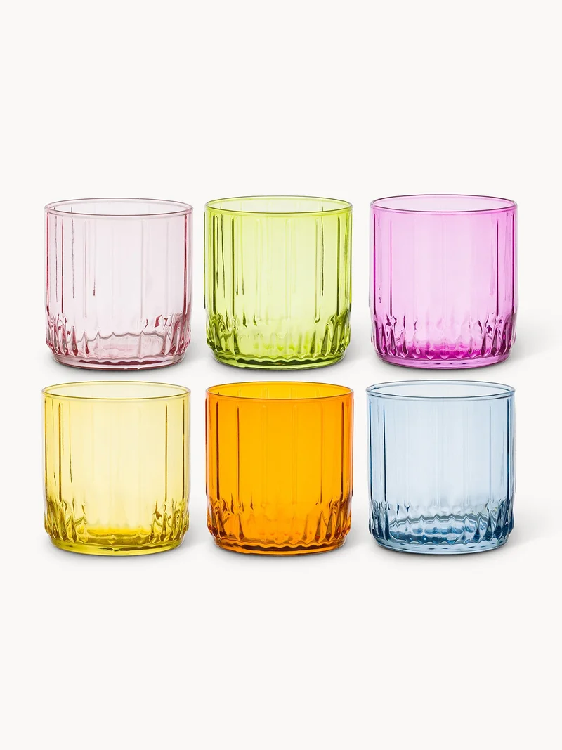 Coincasa Coincasa-Set Of 3 Leia  Glasses-Multicolor