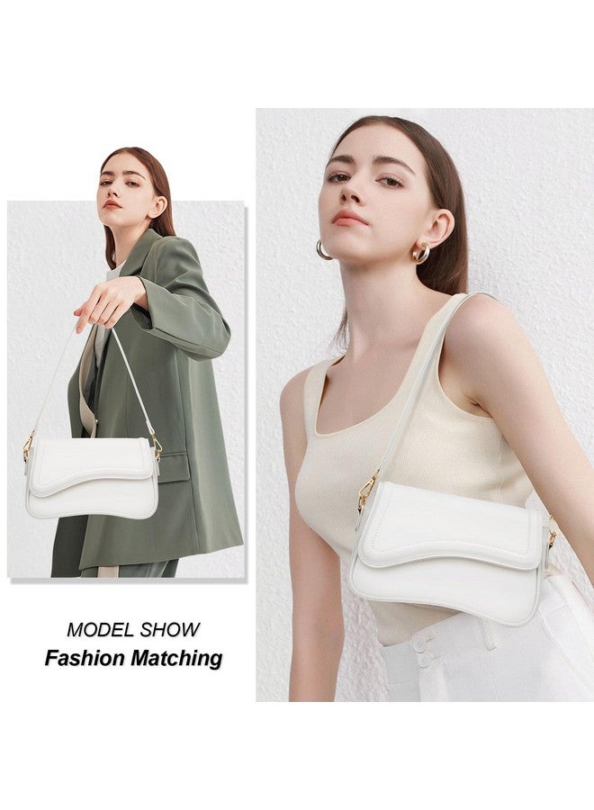 KKXIU Shoulder Bag for Women Small Clutch Purses Cute Hobo Handbag Trendy Underarm Bag-Beige - Image 1