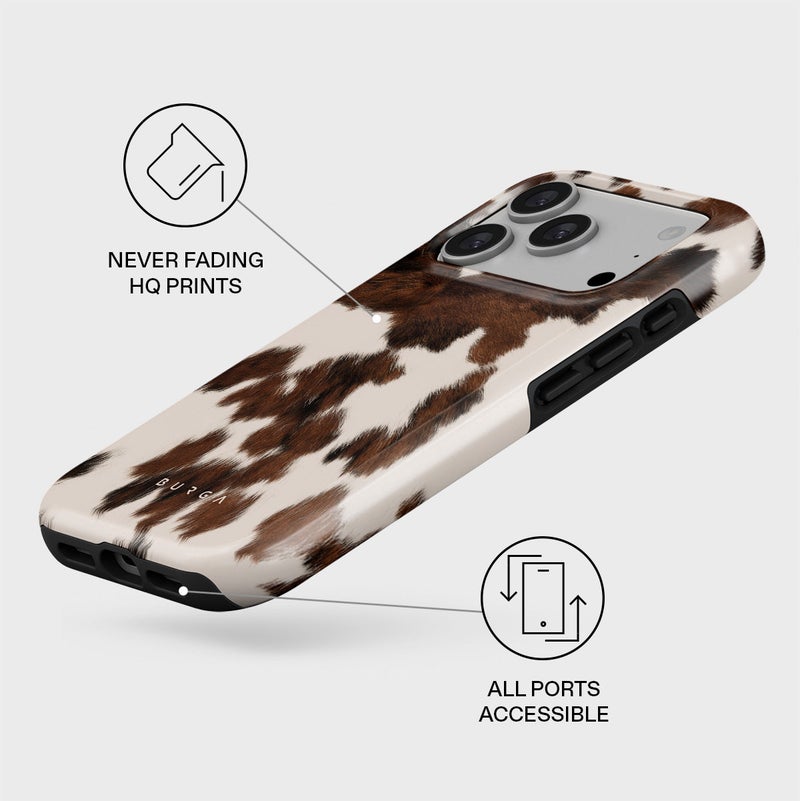 بورجا جراب بورجا آيفون  برو ماكس سماوي فاخر متوافق مع طبقة مزدوجة هجينة صلبة + حماية سيليكون - غطاء جوال مقاوم للخدش والصدمات - Image 3