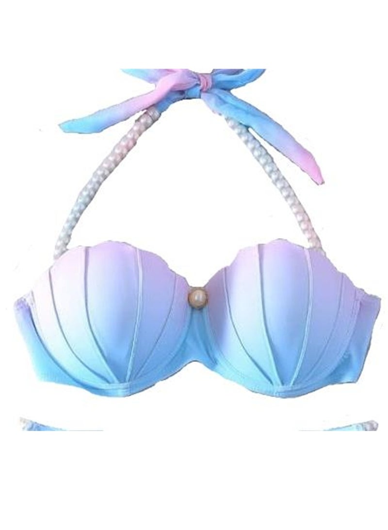 Mermaid bikini swimsuit gradient shell bikini beach swimsuit - Image 4