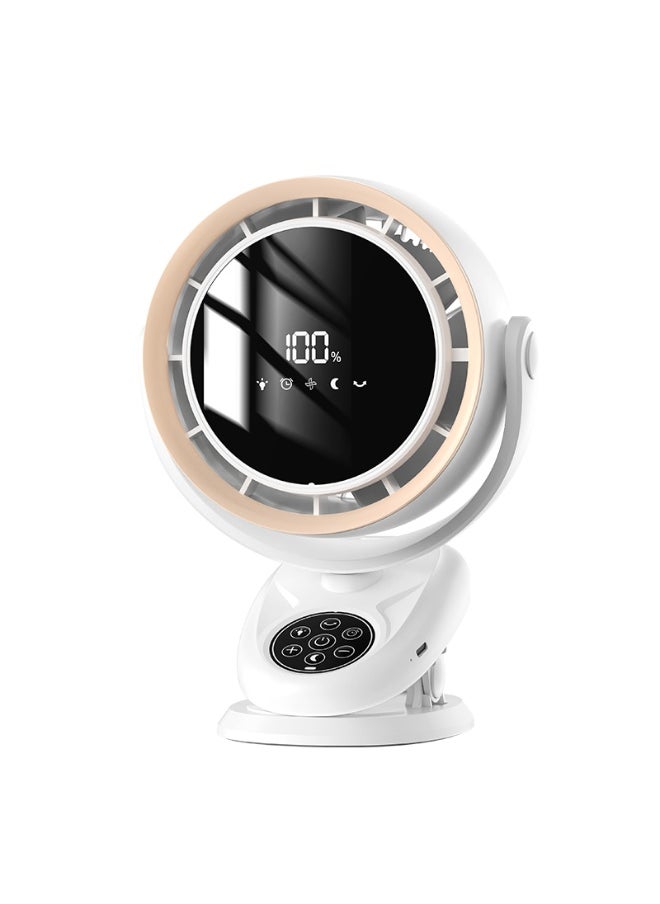 CityRiya-Long Desk Fan, Table Fan, Rechargeable Fan, Cooling Fan with Remote, Air Circulator Fan, Portable Desktop Fan for Bedroom Home Office Travel, 90°+180° Oscillating Summer Essentials Fan (F7)  - Image 1