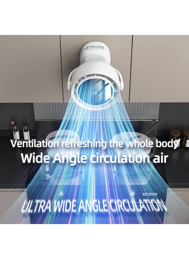CityRiya-Long Desk Fan, Table Fan, Rechargeable Fan, Cooling Fan with Remote, Air Circulator Fan, Portable Desktop Fan for Bedroom Home Office Travel, 90°+180° Oscillating Summer Essentials Fan (F7)  - Image 4