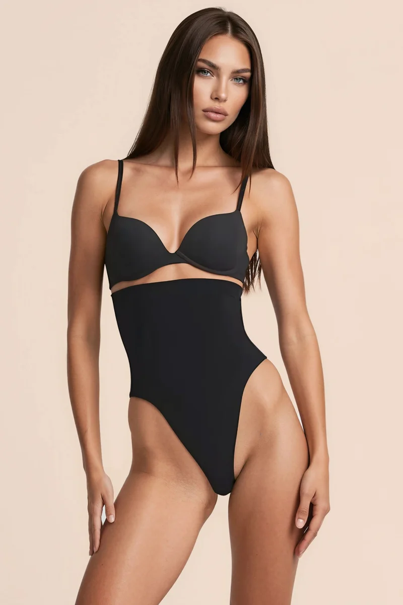 هيكاب Premium Seamless High Waist Shaping Thong Shapewear
