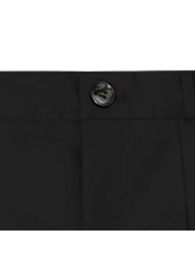 Luobobeibei Boys' Dress Pants, Summer Children's Outfit, Performance Shorts, Student Formal Wear, Black, Size 130 - Image 2