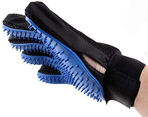 POODLES Deshedding Glove Brush for Dogs and Cat, Grooming Glove Gentle Deshedding Bath Brush Gloves Hair Remover Cleaning Tool Groomer Massage Long Rubber Hand Mitt with Enhanced 5 Finger Design - Image 3