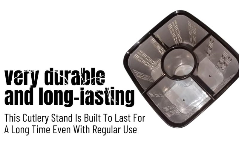 PUTHAK Multipurpose Stand, Plastic Cutlery Holder, Set 1 Pcs - PTHK-1615, 10 X 8 X 16 cm - Image 5
