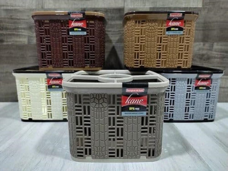 PUTHAK Multipurpose Stand, Plastic Cutlery Holder, Set 1 Pcs - PTHK-1615, 10 X 8 X 16 cm - Image 2