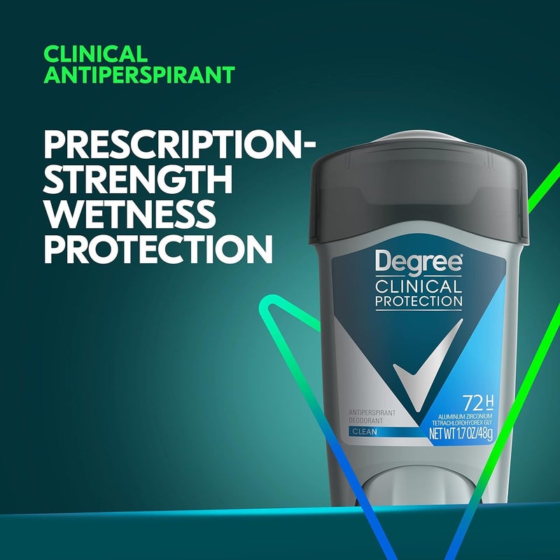 Degree Men Clean Clinical Antiperspirant Deodorant 1.7 oz (Pack of 6) - Image 3