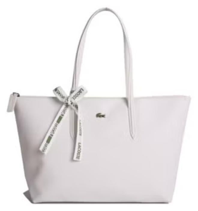 LACOSTE L12.12 Women's multifunctional fashion concept large-sized handbag, a medium-sized white handbag 35cm * 30cm * 14cm - Image 1