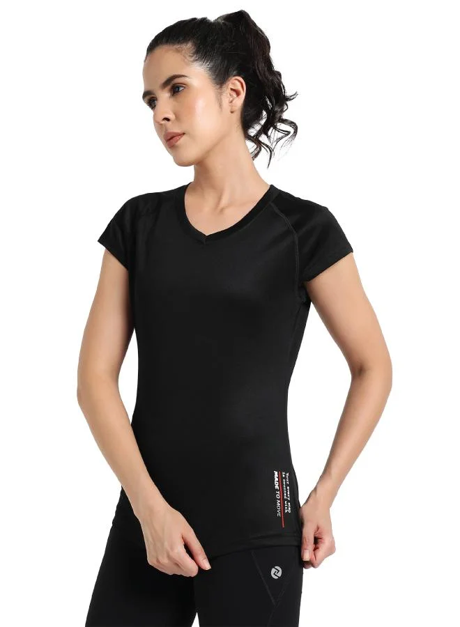 ZAECY Women's V neck Short sleeve Tee