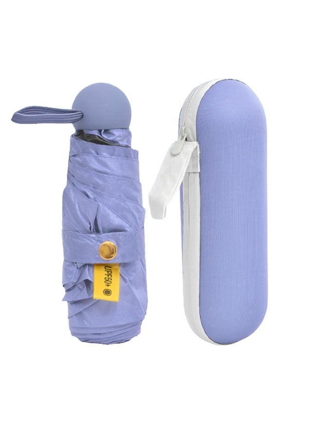 FABINALIV Blue Solid Waterproof 3 Fold Compact Umbrella with Case (FLUB-1015-Blue) - Image 1