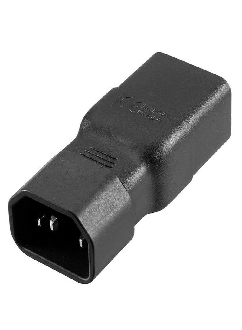 IEC320 Male C14 to Female C19 Power Socket Adapter for Cord Connector 10A 2 Pcs - Image 2