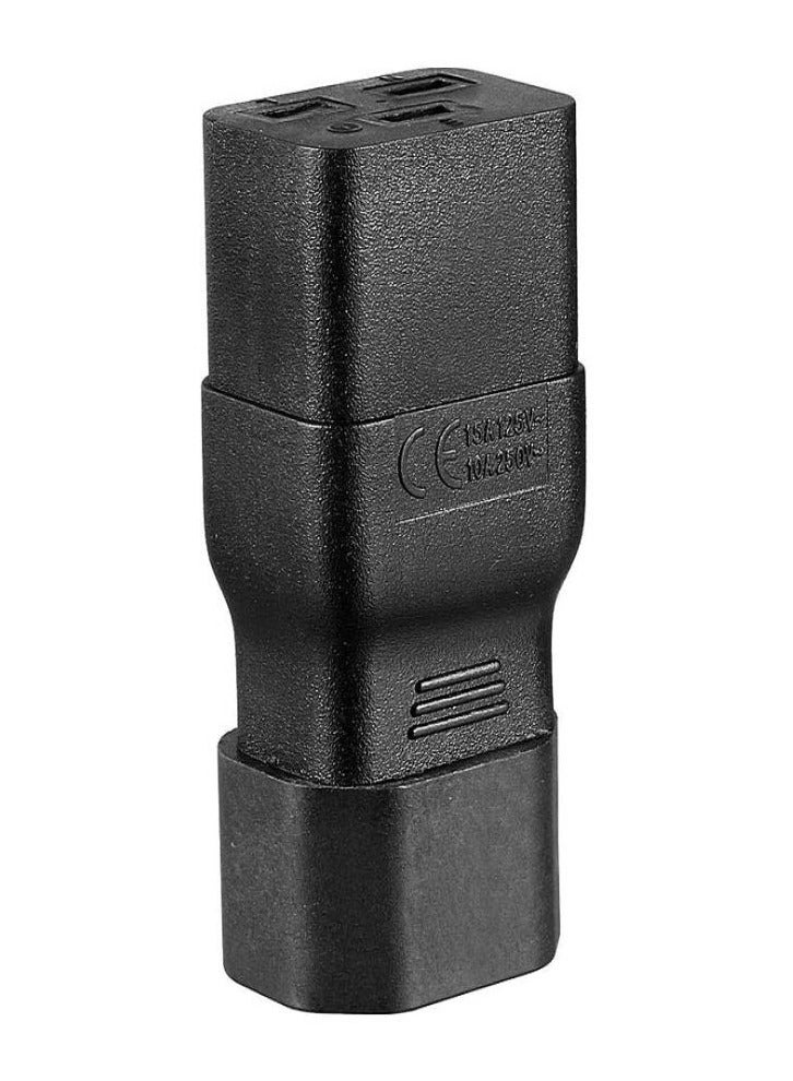 IEC320 Male C14 to Female C19 Power Socket Adapter for Cord Connector 10A 2 Pcs - Image 3