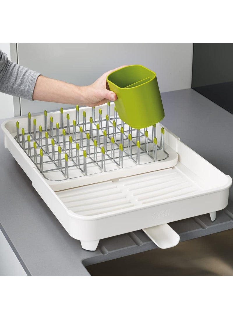 Joseph Joseph Joseph Joseph Expandable Plastic Dishrack WhiteGreen  - Image 2