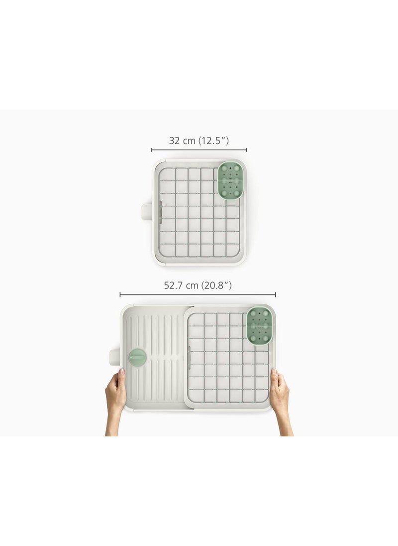 Joseph Joseph Joseph Joseph Expandable Plastic Dishrack WhiteGreen  - Image 3