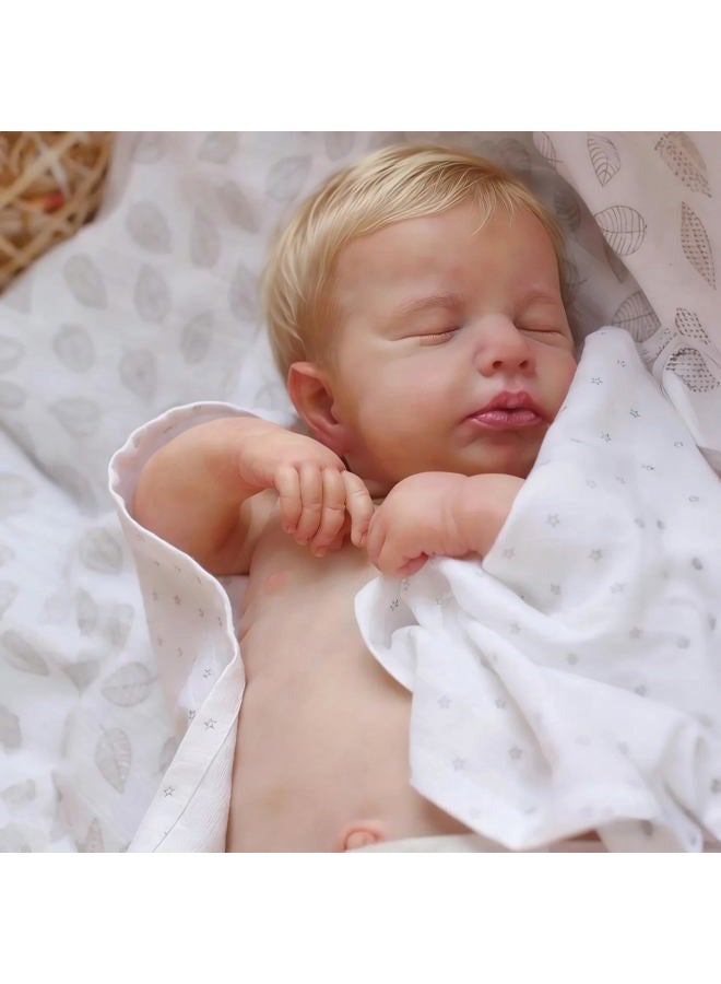 Zero Pam 20 Inch Reborn Baby Dolls Boy Silicone Full Body- Realistic Baby Dolls Full Body Silicone Babies,Lifelike Sleeping Newborn Doll, Anatomically Correct Reborn Babies for Girls - Image 2
