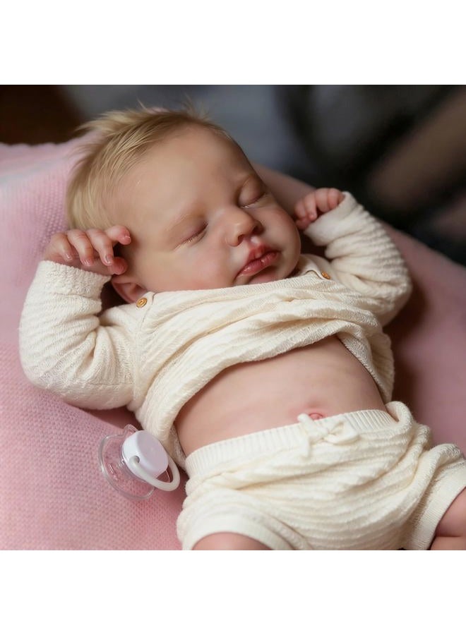 Zero Pam 20 Inch Reborn Baby Dolls Boy Silicone Full Body- Realistic Baby Dolls Full Body Silicone Babies,Lifelike Sleeping Newborn Doll, Anatomically Correct Reborn Babies for Girls - Image 1