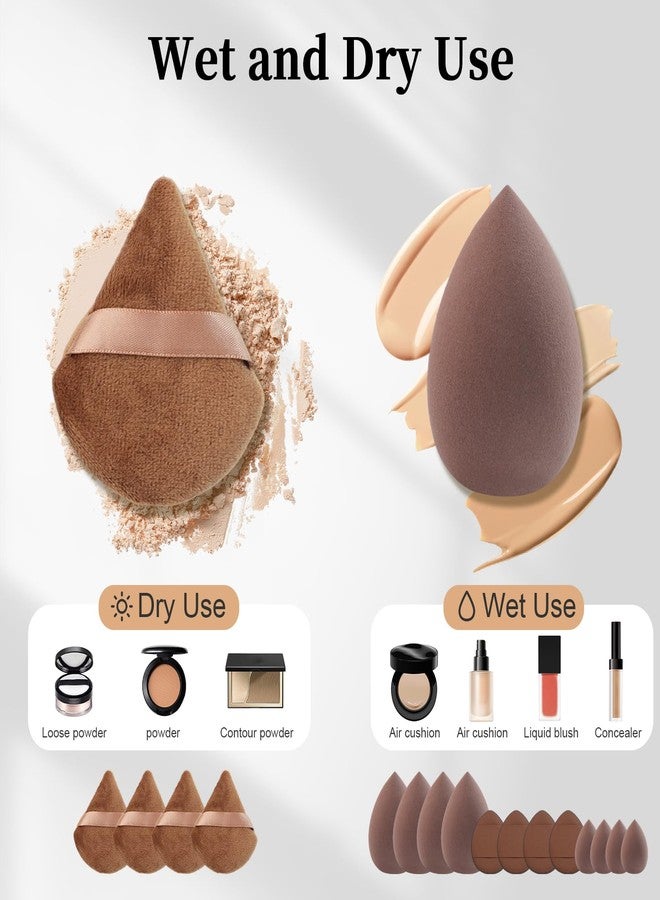 HEYMKGO Makeup Brushes, 40Pcs Professional Makeup Brush Set Dual Ended Foundation Blush Concealer Contour Powder Eyeshadow Make up Tools with Sponges Puffs Clear Bag for Blending Buffing Highlighting - Image 4
