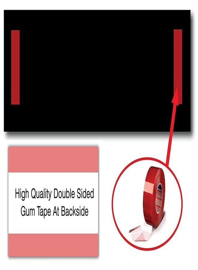 VAAIMAI Wash Room Sticker 3mm Board Matt Laminated 12X4 Inch for Hotels Mall Office Bank Factory Black, Pack of 1 - Image 3