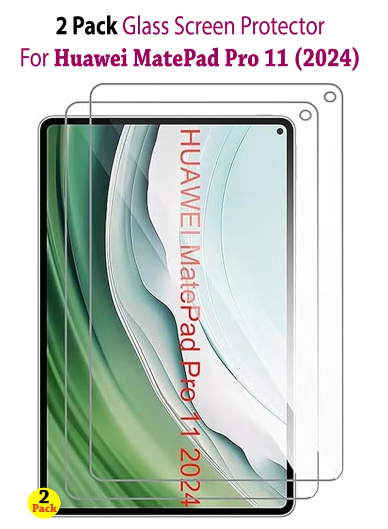 2 Pack Huawei MatePad Pro 11 (2024) Tempered Glass Screen Protector for Huawei MatePad Pro 11 (2024) - Image 1