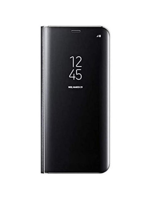 For Samsung Galaxy J7 Prime Clear View Flip Case , Without Sensor , Stand Watching Position , Mirror Full Protection Cover Compatible With Samsung Galaxy J7 Prime (5.5') (Black)