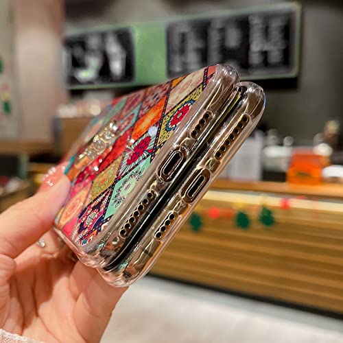 Easyscen Case for Samsung A71 5G Retro Floral Slim Cute Case Bumper Shockproof Protection Cover for Teen Girls Women with Gold Ring Stand Flower Ethnic Style Phone Case for Samsung Galaxy A71 5G - Mandala - Image 5