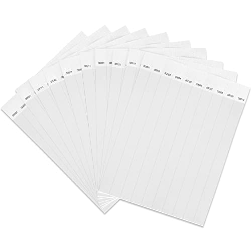 DGBDPACK 100 Pcs Wristbands, 1-100 Consecutive Numbers Waterproof Tearproof Wrist Straps Admission Bracelets Tickets (White) - Image 2