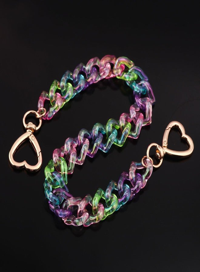 Izpack Cute Colorful Heart Pants Trouset Chain for Women - Acrylic Love Hearts Jeans Chains Badge Bag Fashion Street Hipster Jewelry for Her (Colorful) - Image 4