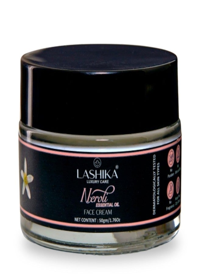 LASHIKA Neroli Face Cream with Ceramides, Glycolic Acid, Neroli Oil, and Shea Butter | Hydrating | Brightening | Anti-Aging | Unisex | 50g - Image 1