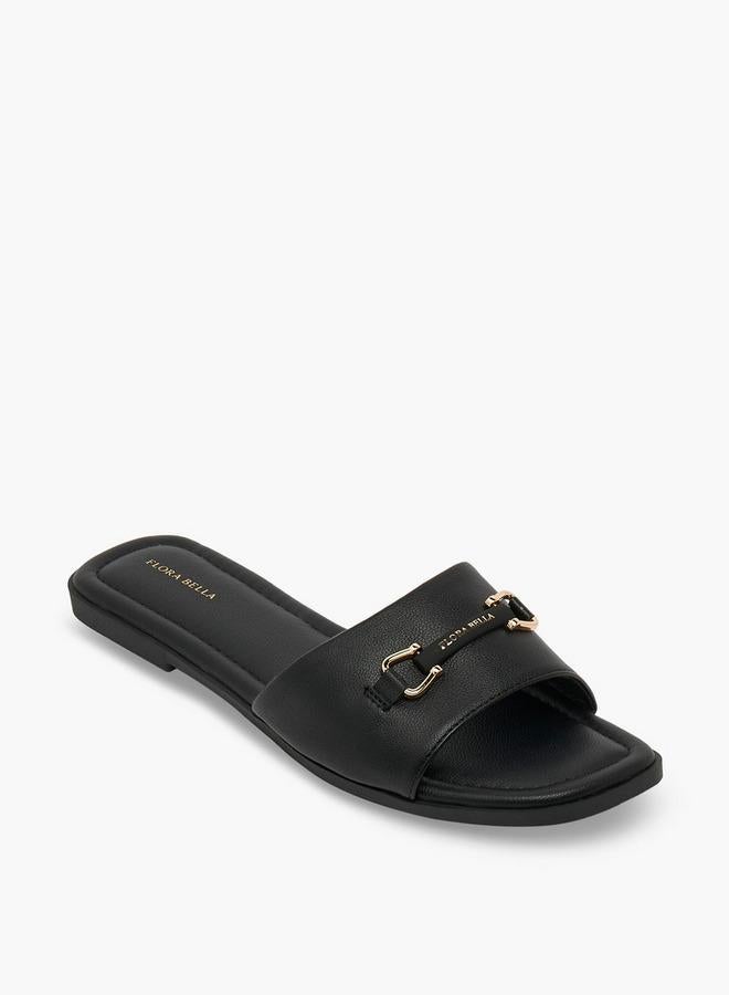 Flora Bella By Shoexpress Women Metallic Accent Slide Sandals - Image 2