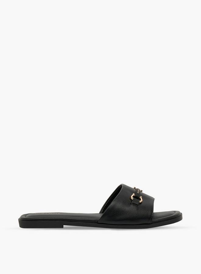 Flora Bella By Shoexpress Women Metallic Accent Slide Sandals - Image 3
