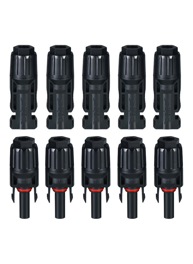 NIBEMINENT 20-Pair Male/Female Solar Panel Cable Connectors with Spanner Assembly Tool For PV System Black/Blue/Silver - Image 4