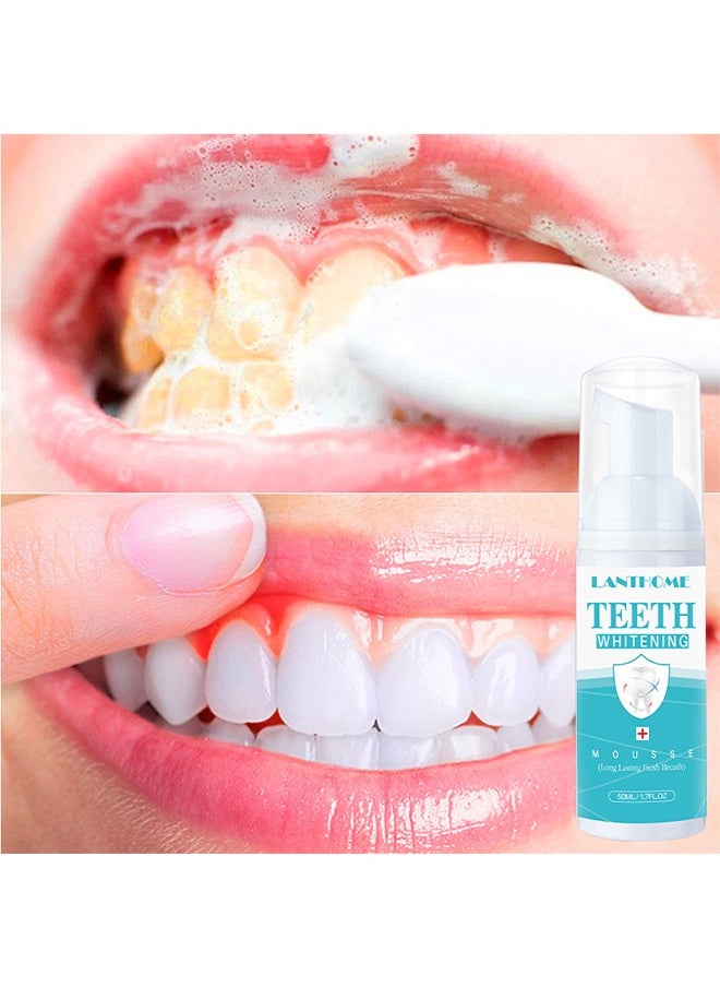 Lanthome Teeth Whitening Mousse Long Lasting Fresh Breath,White Foam Teeth Whitening Mousse ，Stain Remover, Teeth Whitening Booster (50ml)  - Image 3