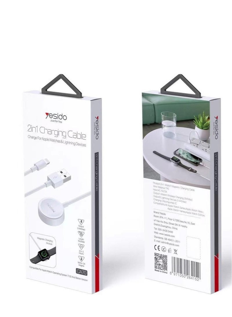Yesido 2 in 1 Charging Cable CA70 - Image 2