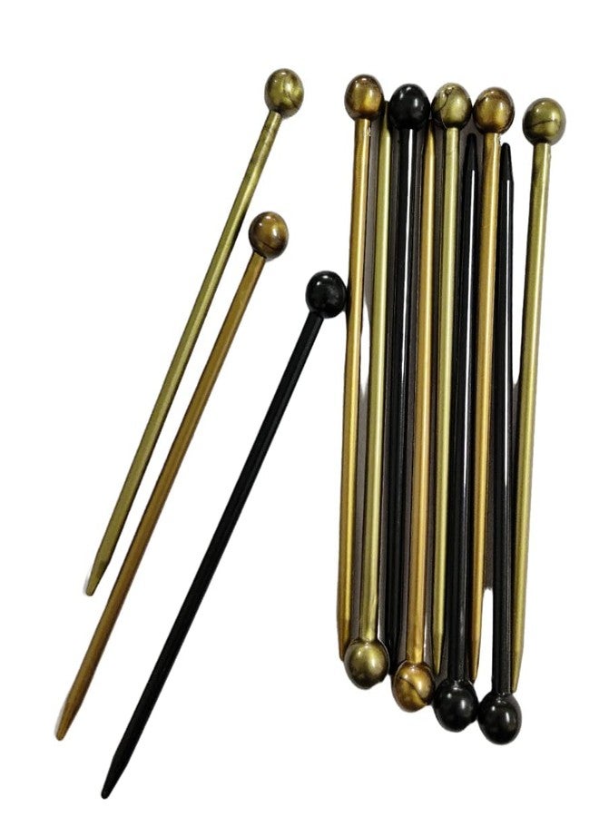 Talora Wooden Hair Juda Sticks Bun Hair Sticks for Women and Girls Hair Clips Hair Pins Hair Accessories Multicolor(Pack of 3) - Image 4