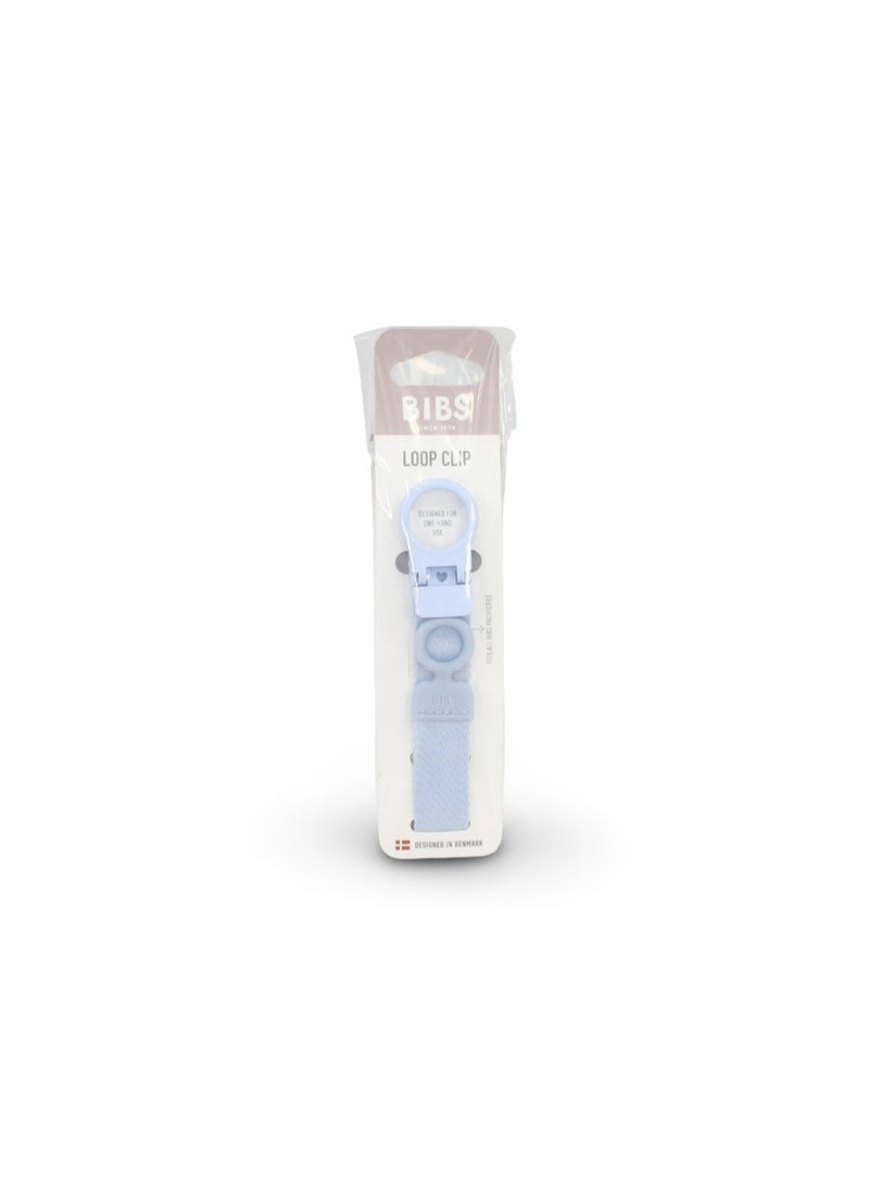 BIBS Pacifier Clip Loop – Dusty Blue - Image 1