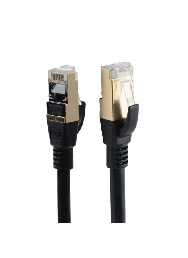 Generic CAT8 Eight Crystal Head 10 Gigabit 50 Gold-plated Thickened Pure Copper Shielded Network RJ45 Finished Network Cable High-speed Jumper-Color:Black-Line Length:3M  - Image 5