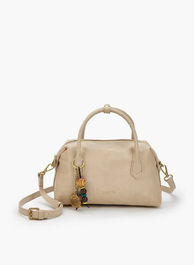 سيليست Textured Tote Bag With Zip Closure