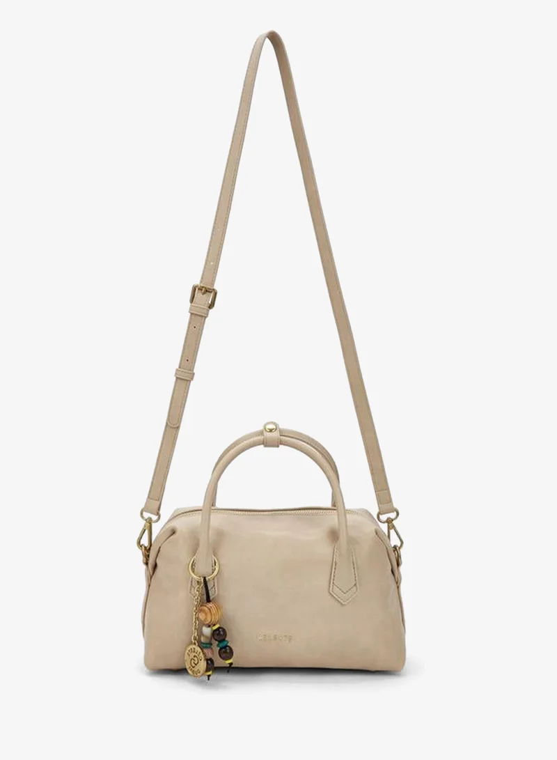 سيليست Textured Tote Bag With Zip Closure