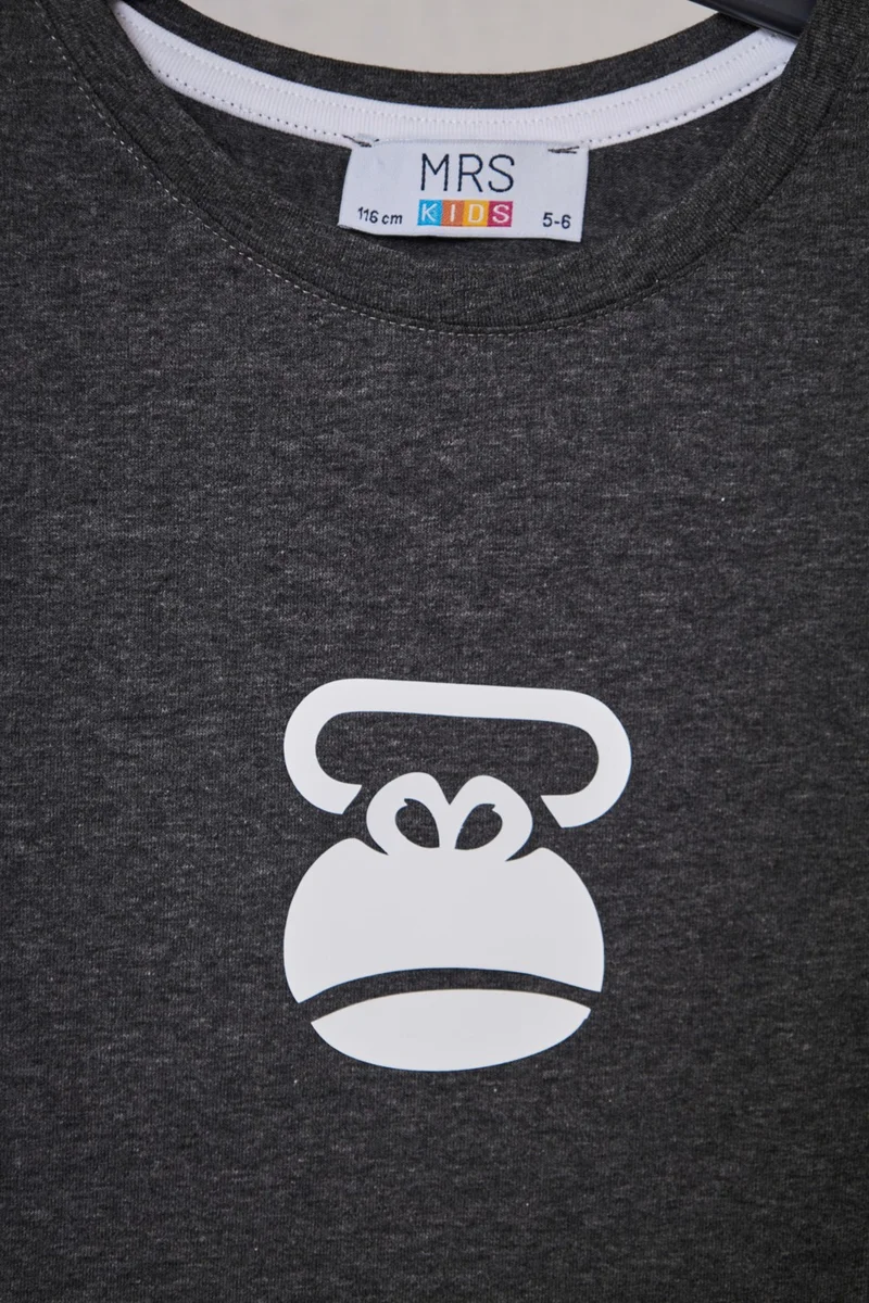Mrs & Kids Ape Oversize Boy's Printed Crew Neck Cotton T-Shirt