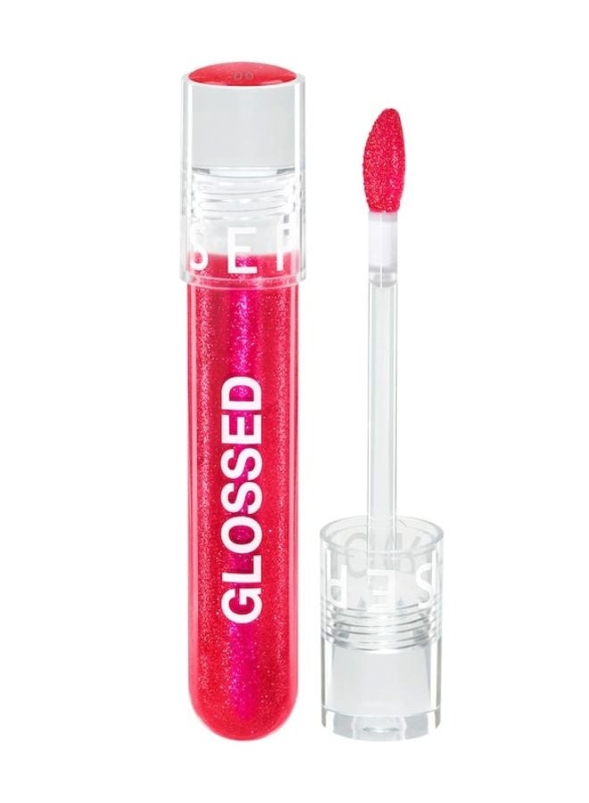 SEPHORA COLLECTION Sephora Glossed Moisturizing Lip Gloss – Glassy Shine,09 Heartbreaker - Vibrant Pink Shimmer, Hydrating & Smoothing Lip Gloss, Glittery Finish, 5 mL (0.16 oz) - Image 1