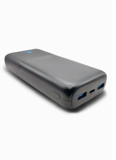 GRABIT Power Bank 20000mAh Fast & High-Capacity Charging power up with 20W PD & 18W QC for fast, efficient charging. Equipped with dual USB-A ports, Type-C input/output, and a total 20W output, it supports iPhone, Samsung, Xiaomi, OnePlus, Huawei, Google Pixel, iPads, AirPods, smartwatches, and more. The 4 power indicators track battery life, while its durable, textured design (396g) ensures a secure grip. Perfect for travel, work, and daily use!  - Image 5